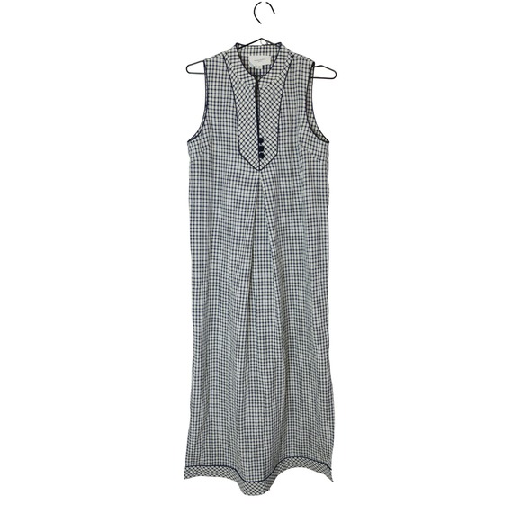 Pomander Place Navy Gingham Seersucker Haines Dress Tuckernuck Size S - Picture 1 of 11